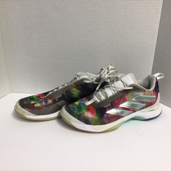 Adidas Avacourt Tennis Shoes Womens Size 9.5 ‎ Multicolor/White - Picture 1 of 6